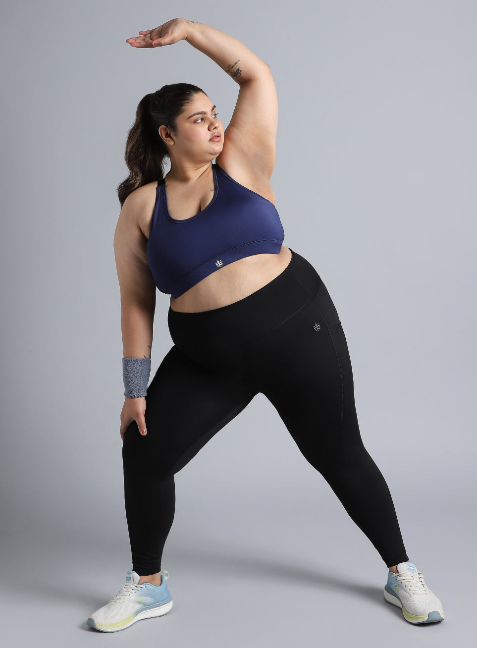 Women's Black the Run Project Comflex Plus Size Tights
