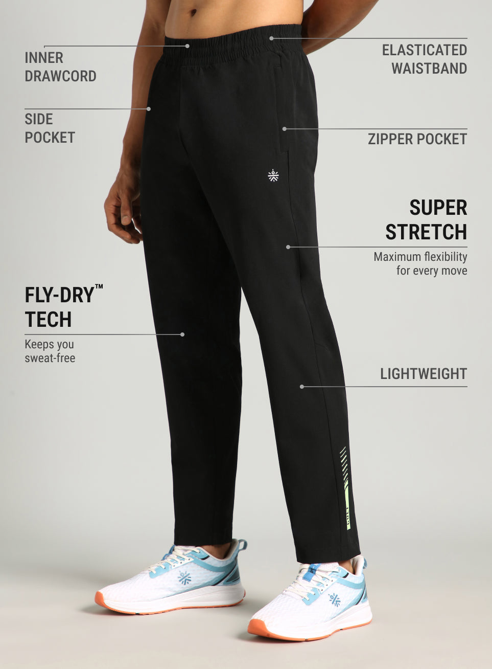 Men's Black Training Move Up Training Trackpants