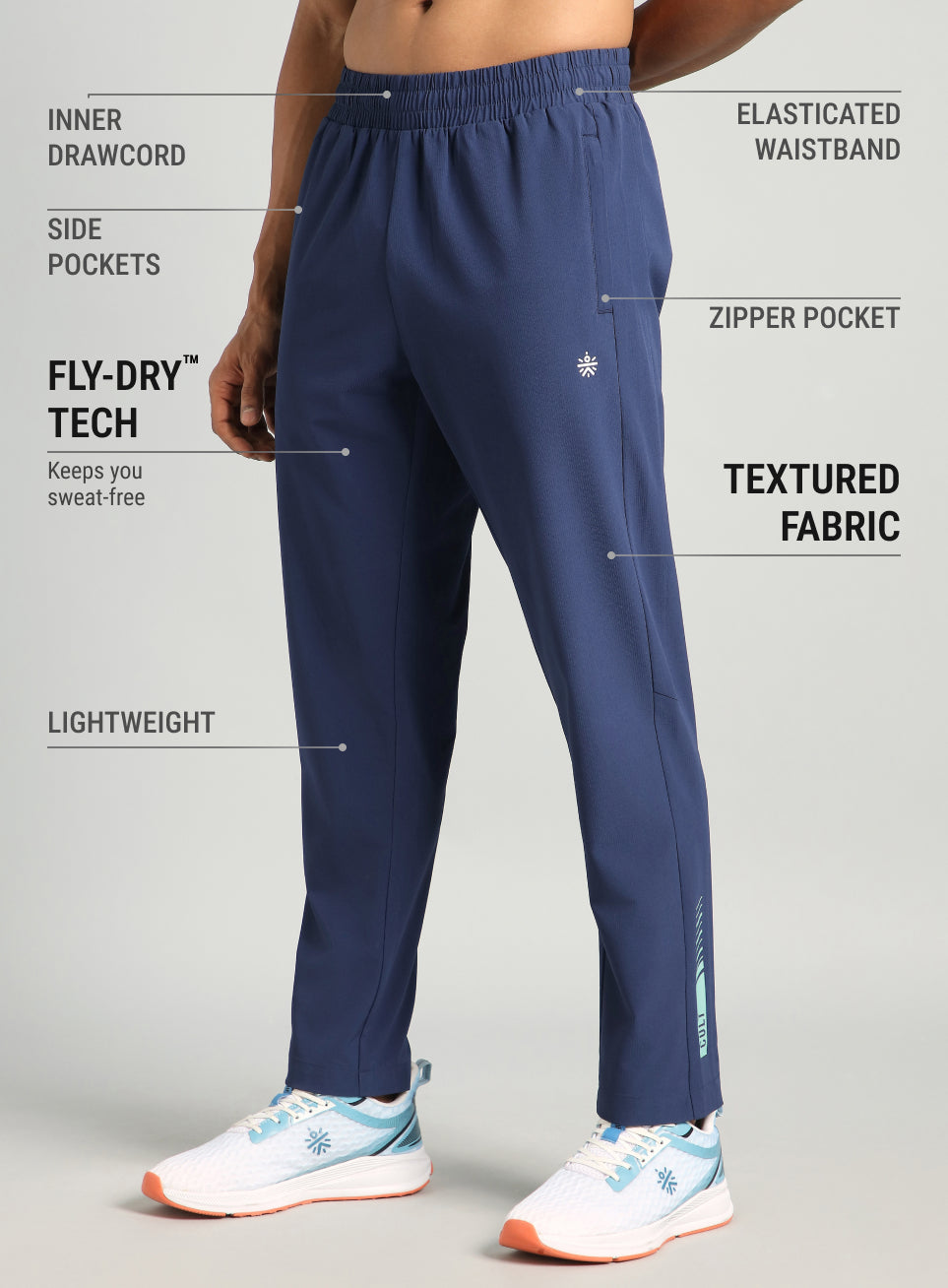 Men's Navy Cult Power Up Training Trackpants
