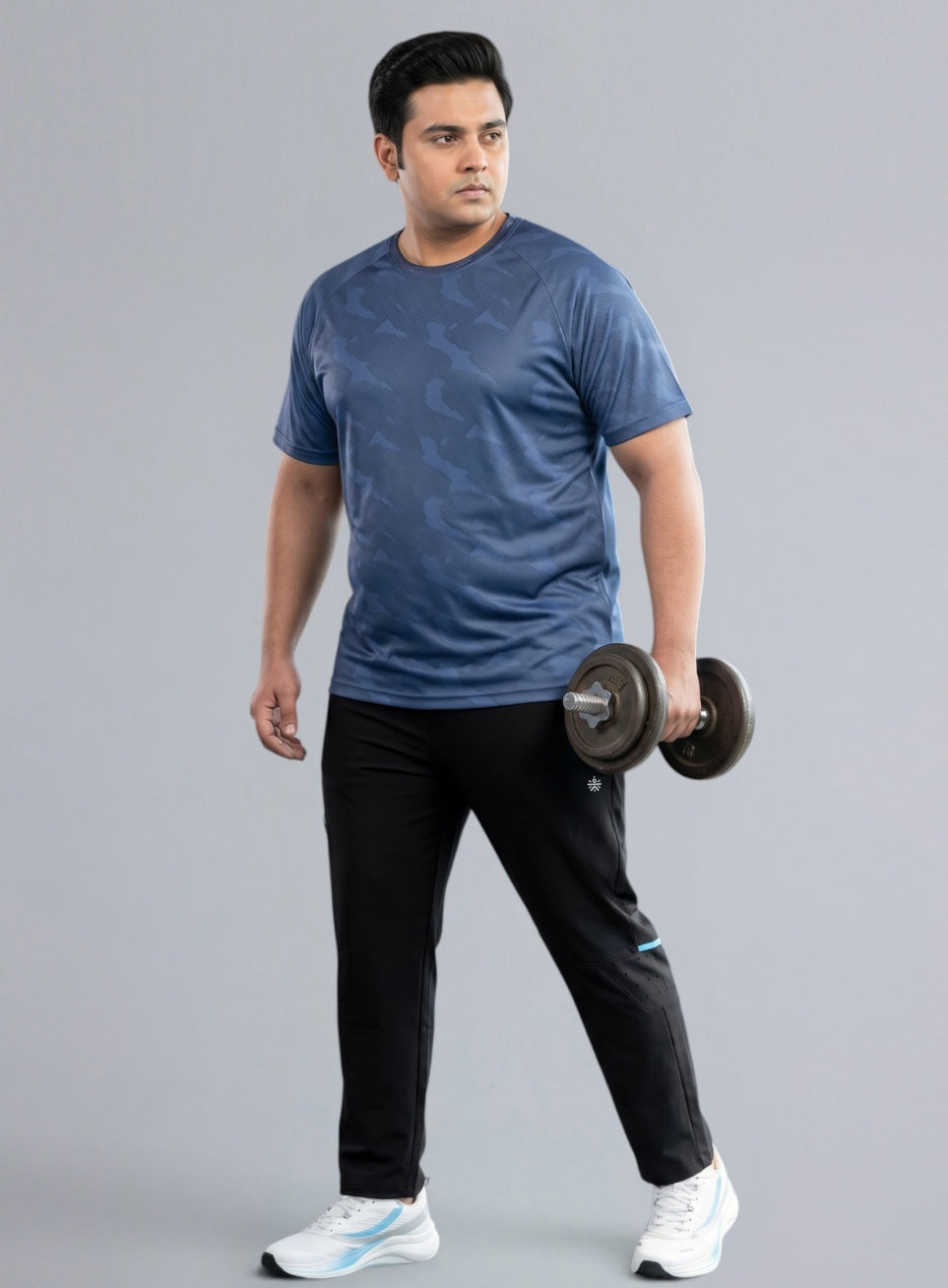 Men's Black Train In Train Out Premium Plus Size Trackpants