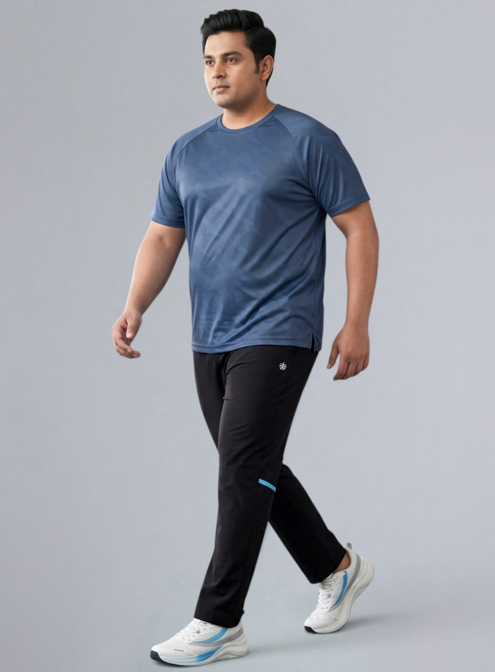 Men's Black Train In Train Out Premium Plus Size Trackpants