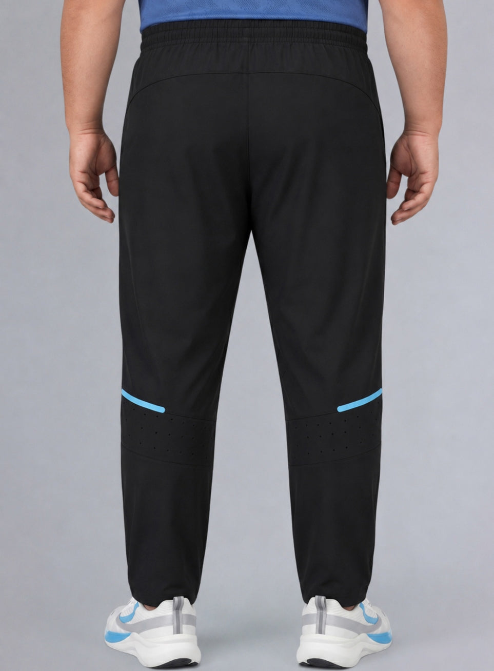 Men's Black Train In Train Out Premium Plus Size Trackpants