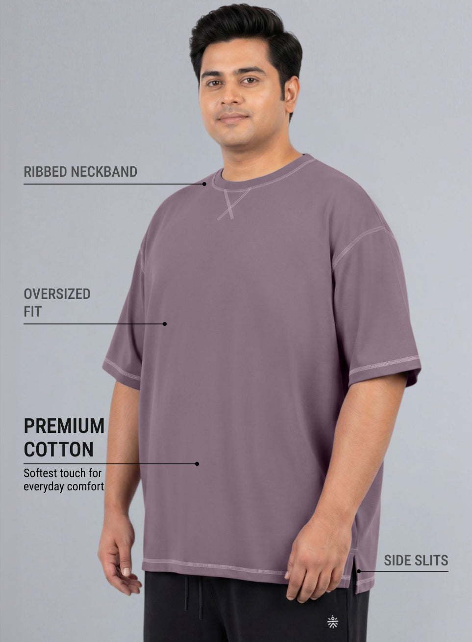 Men's Purple Play Day Plus Size Oversized Fit T-shirt