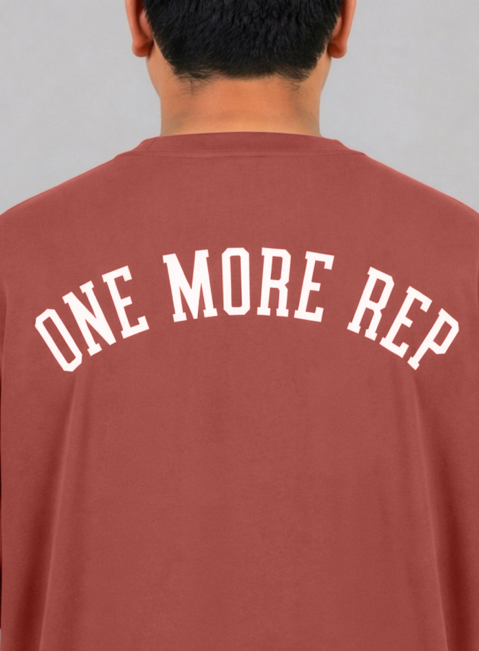 Men's Rust One More Rep Graphic Plus Size Oversized Fit T-shirt