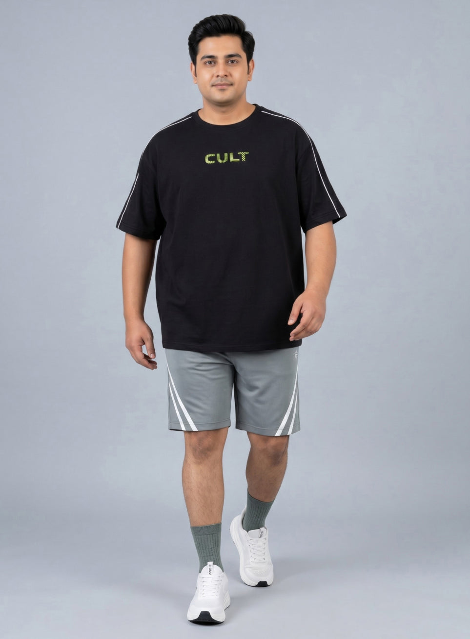 Men's Black Cult Brand Carrier Plus size Oversized Fit T-shirt