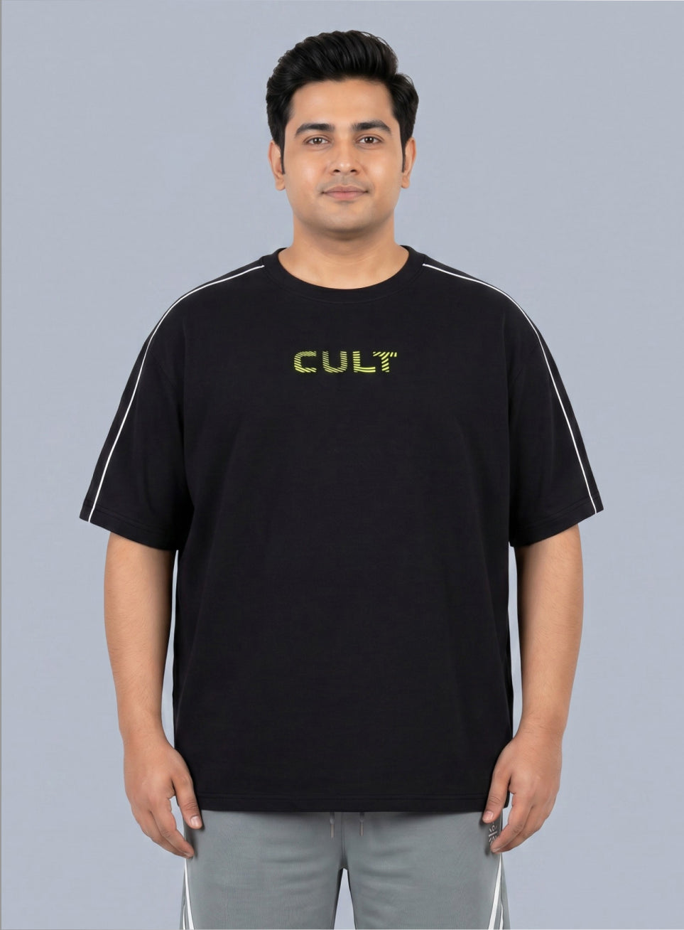 Men's Black Cult Brand Carrier Plus size Oversized Fit T-shirt