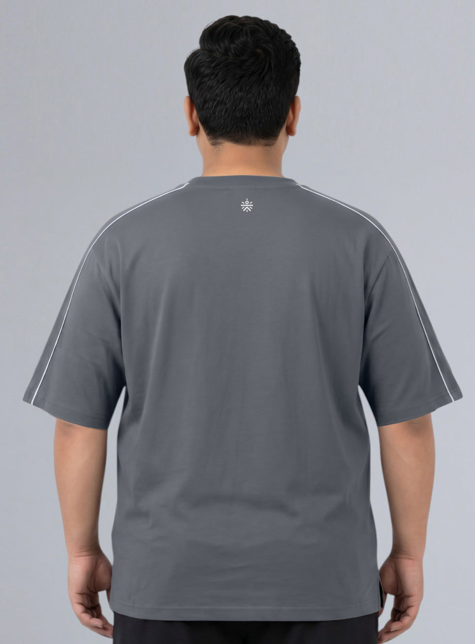 Men's Dark Grey Cult Brand Carrier Plus Size Oversized Fit T-shirt