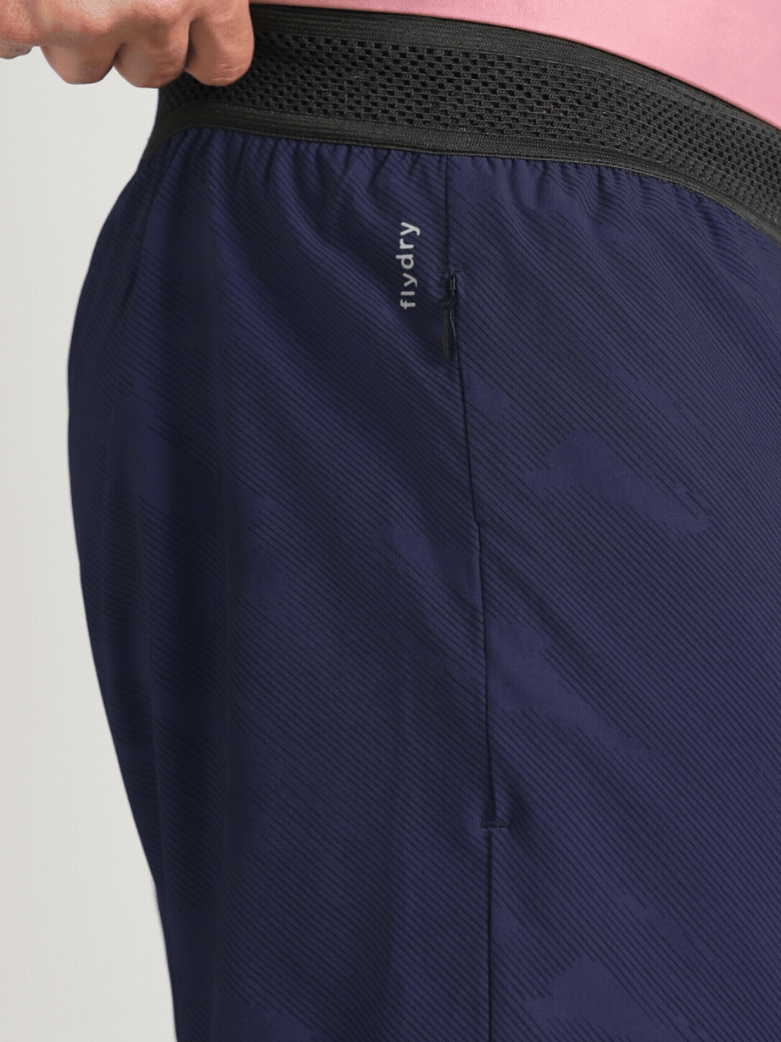 Men's Navy Urban Camo Plus Size Shorts with In-Buit Tights