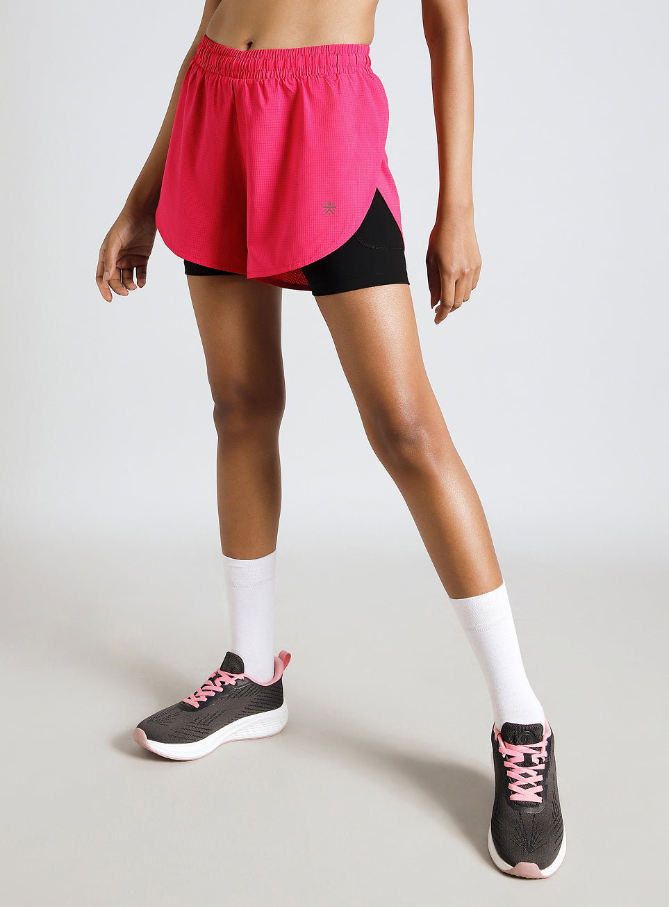 Women's Pink CULT ZERO Ultra Marathon Shorts with In-Built Tights