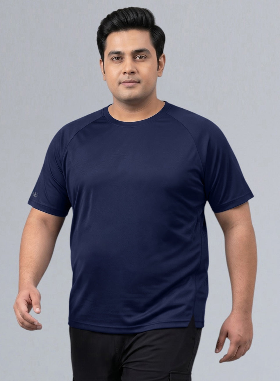 Men's Navy Ultimate Running Plus Size Regular Fit T-shirt