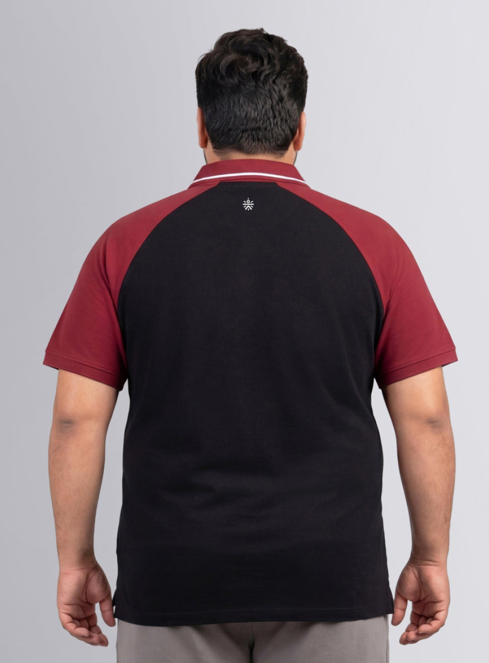 Men's Black Athletic Club Plus Size Polo T-shirt