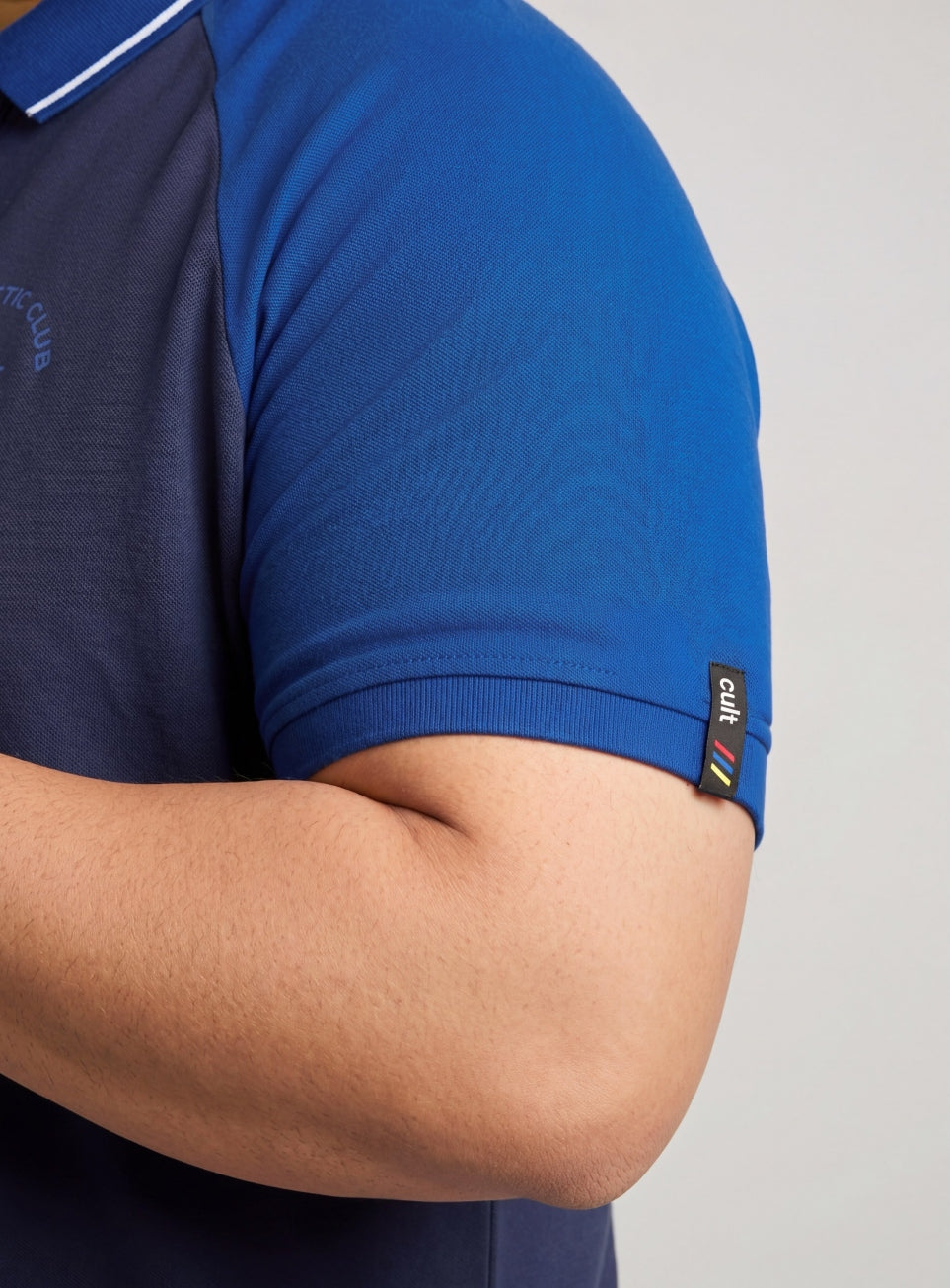 Men's Navy Athletic Club Plus Size Polo T-shirt