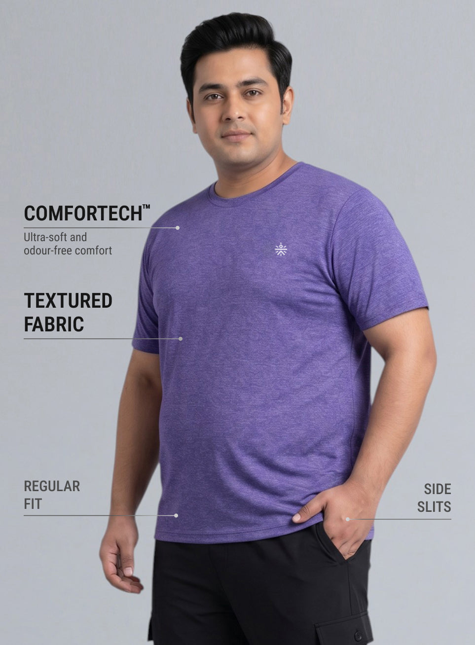 Men's Purple Training Essential COMFORtech T-shirt