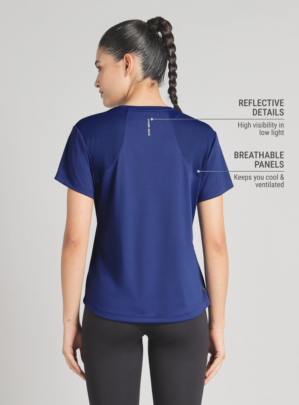 Women's Blue Midnight Running T-shirt