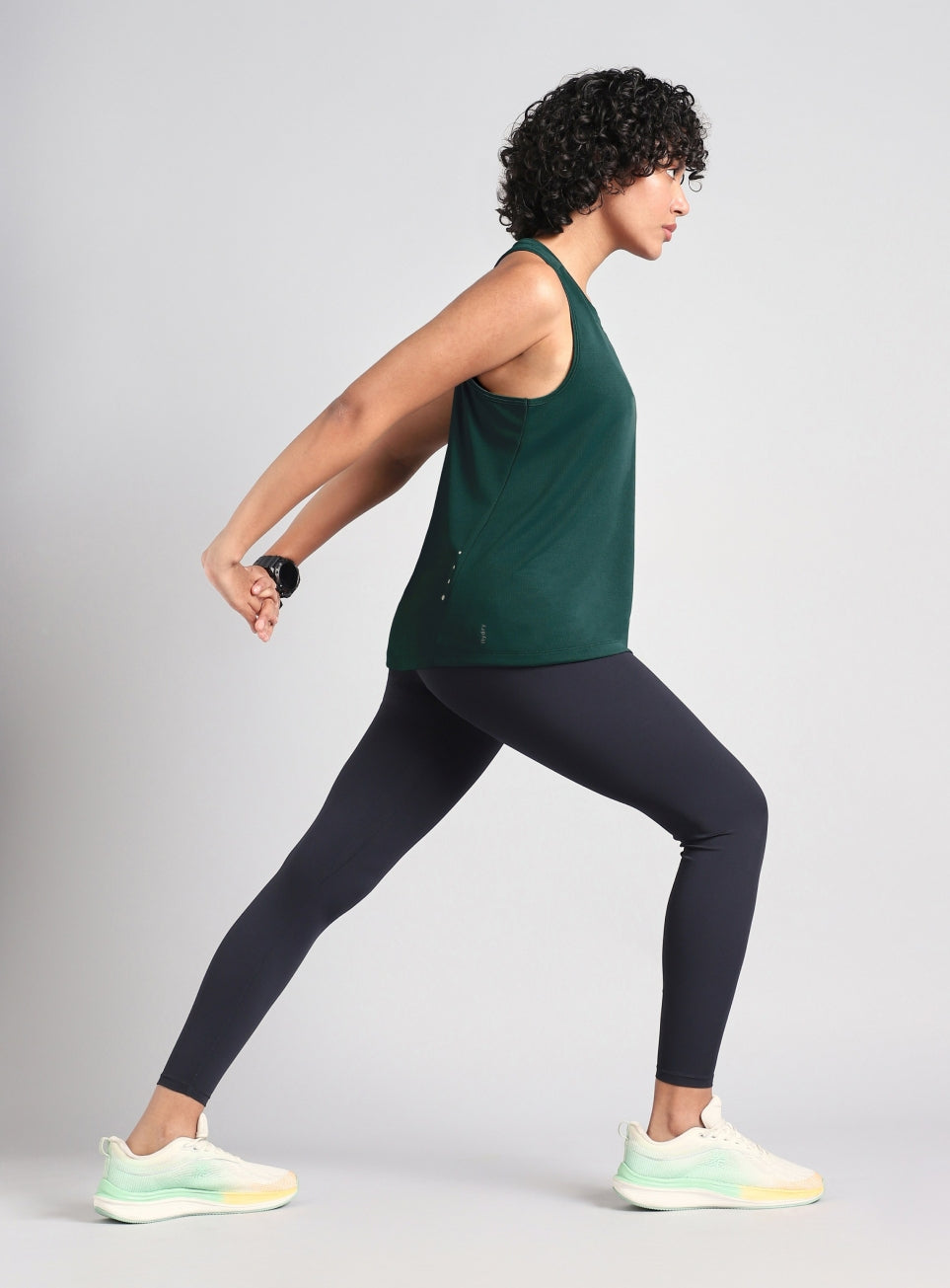 Women's Dark Green After Dark Running Tank