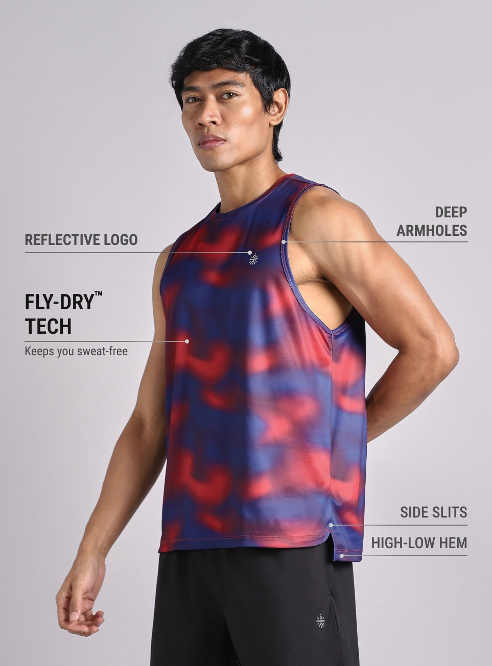 Men's Halo Print Night Run Tank