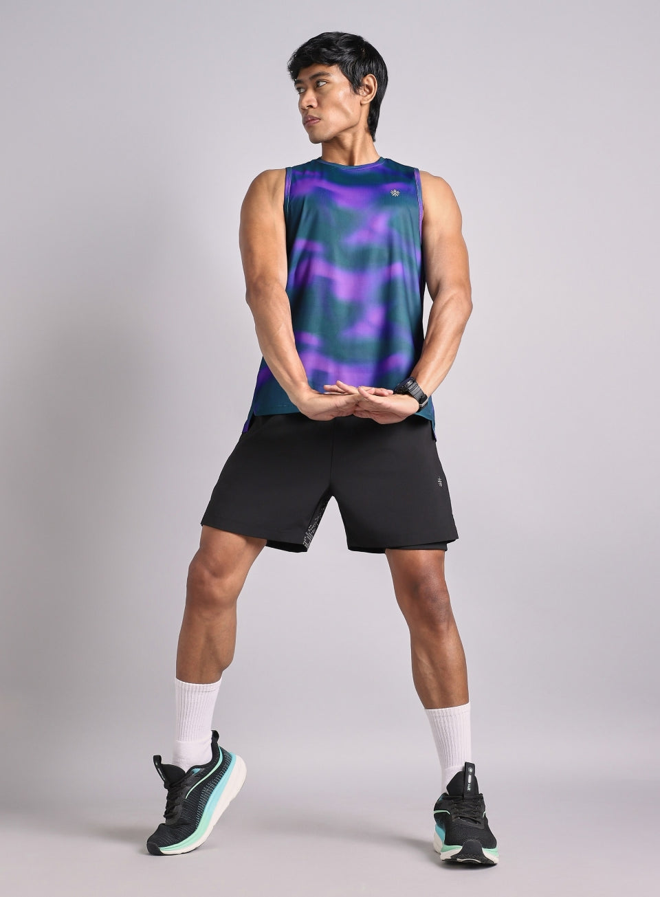 Men's Halo Print Night Run Tank