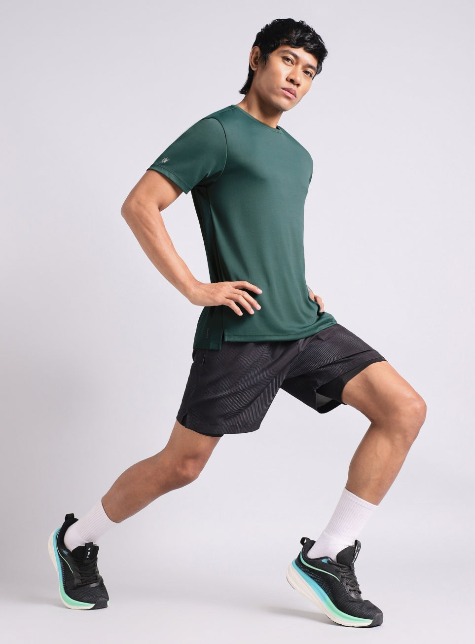 Men's Dark Green After Dark Running T-shirt