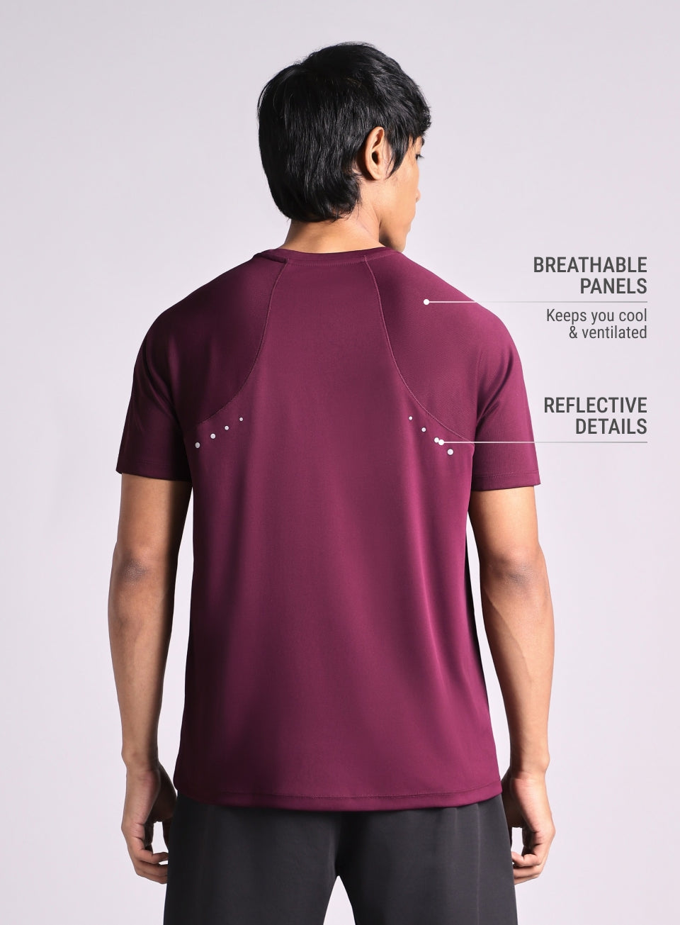 Men's Maroon Night Jogger T-shirt