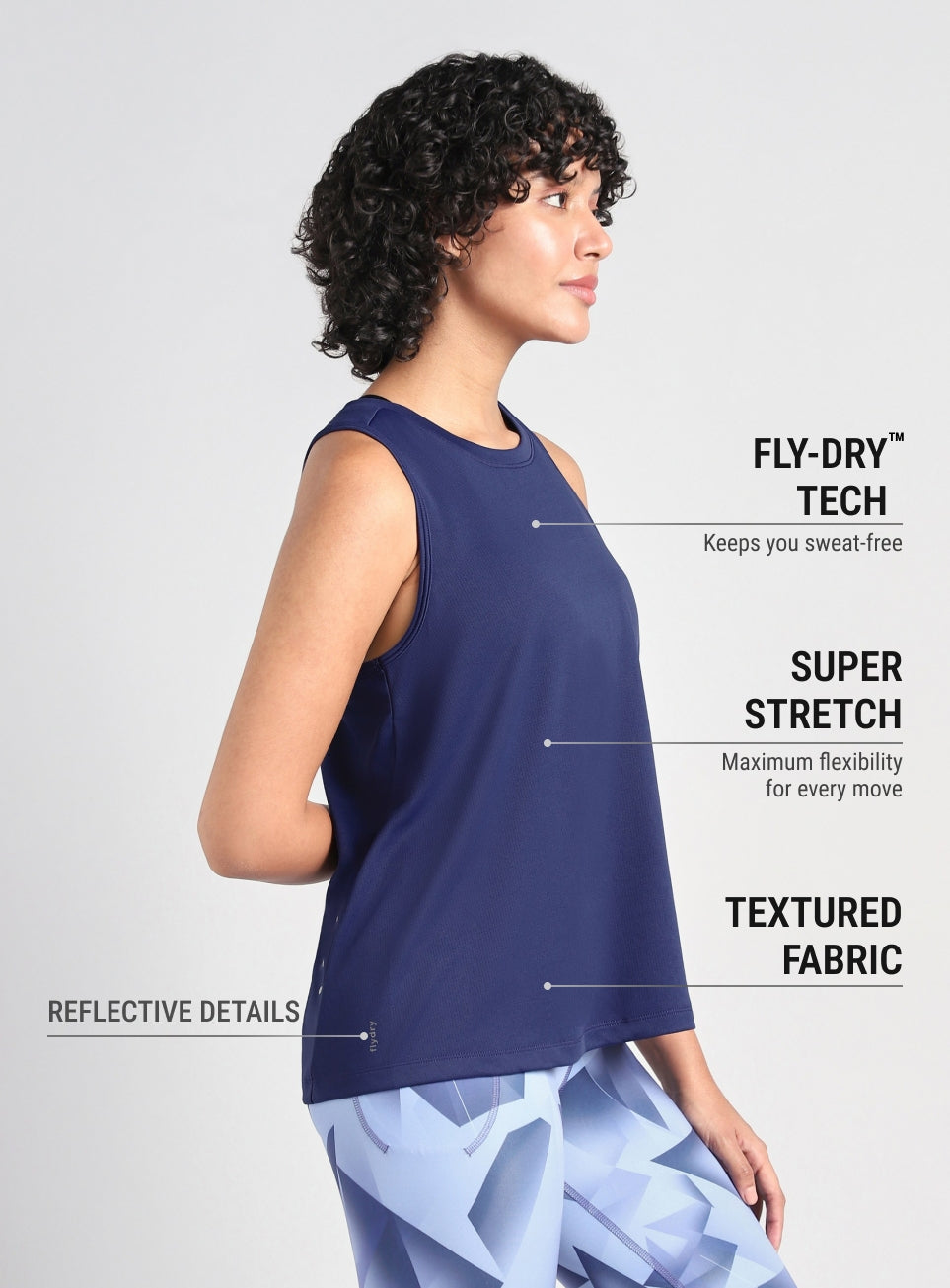 Women's Navy After Dark Running Tank