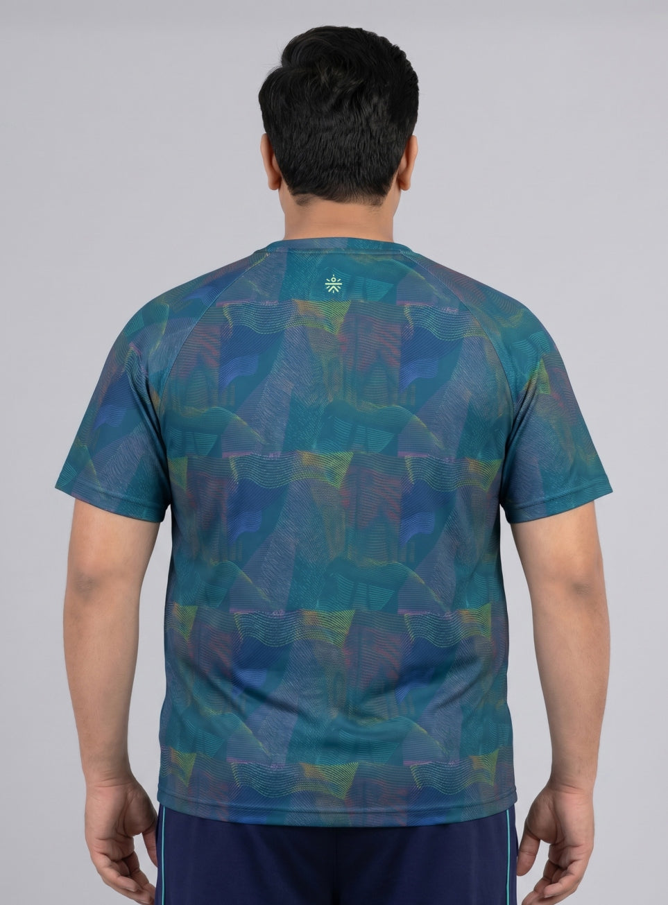 Men's Teal High Energy Line Training Plus Size T-shirt