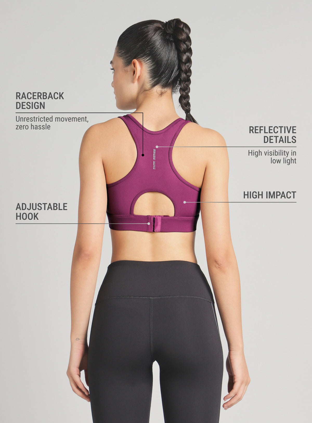 Women's Red Moonlight Runner's High Support Bra