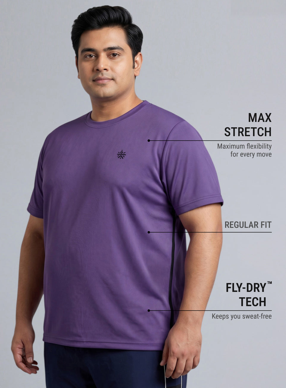 Men's Purple All Format Training T-shirt