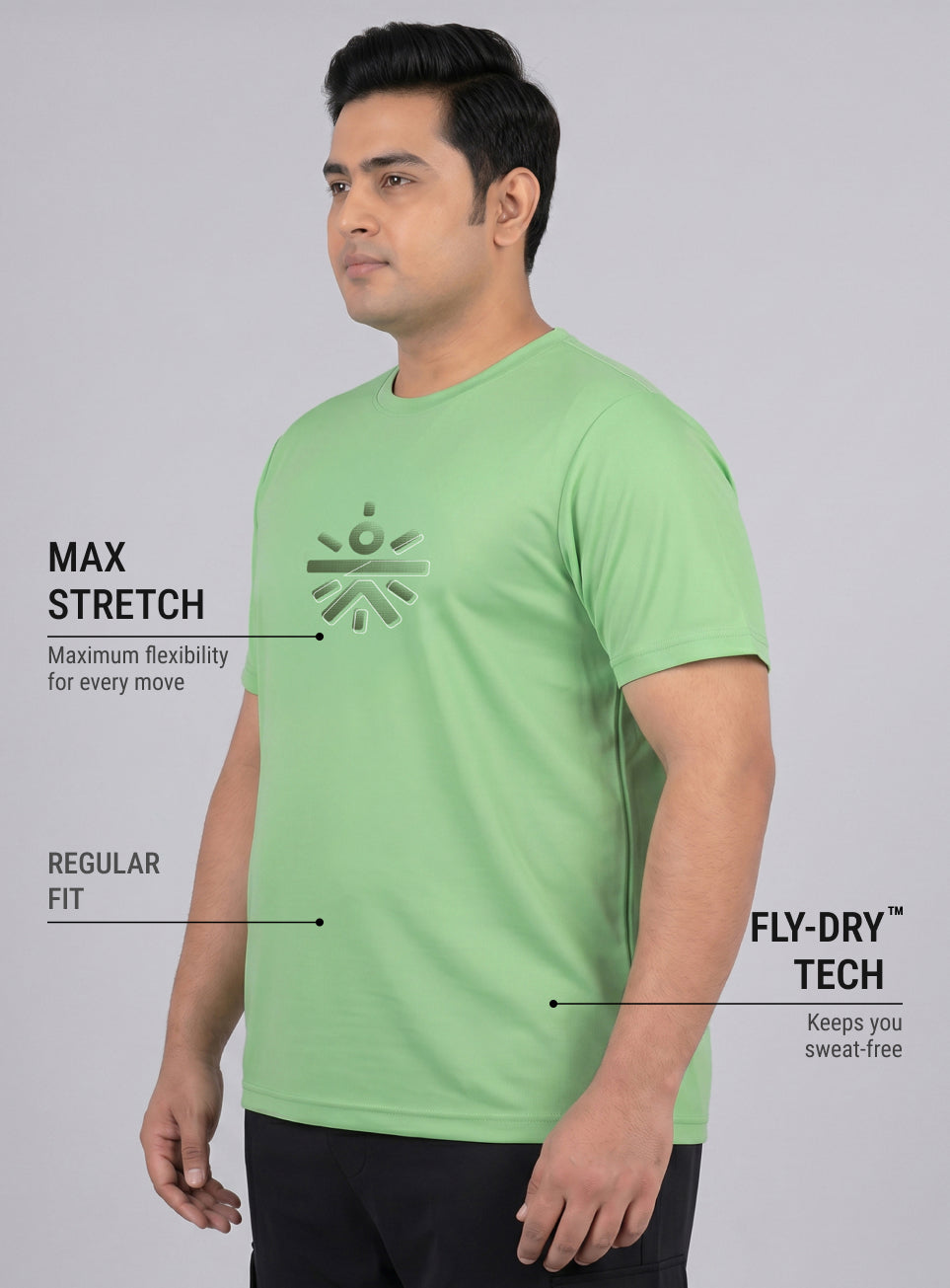 Men's Lime Cult Training Essential Plus Size T-shirt