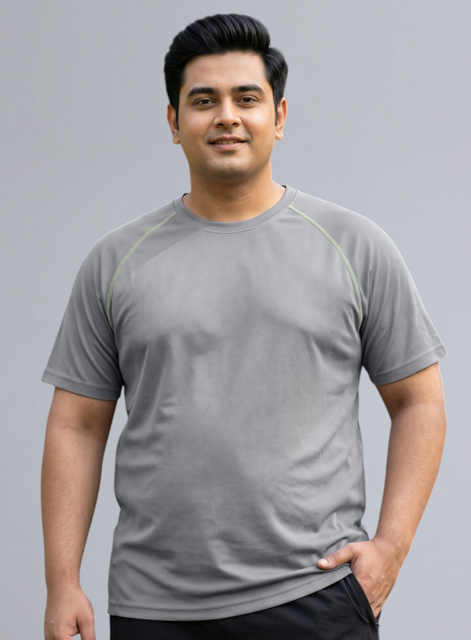Men's Grey Everyday Workout Train T-shirt
