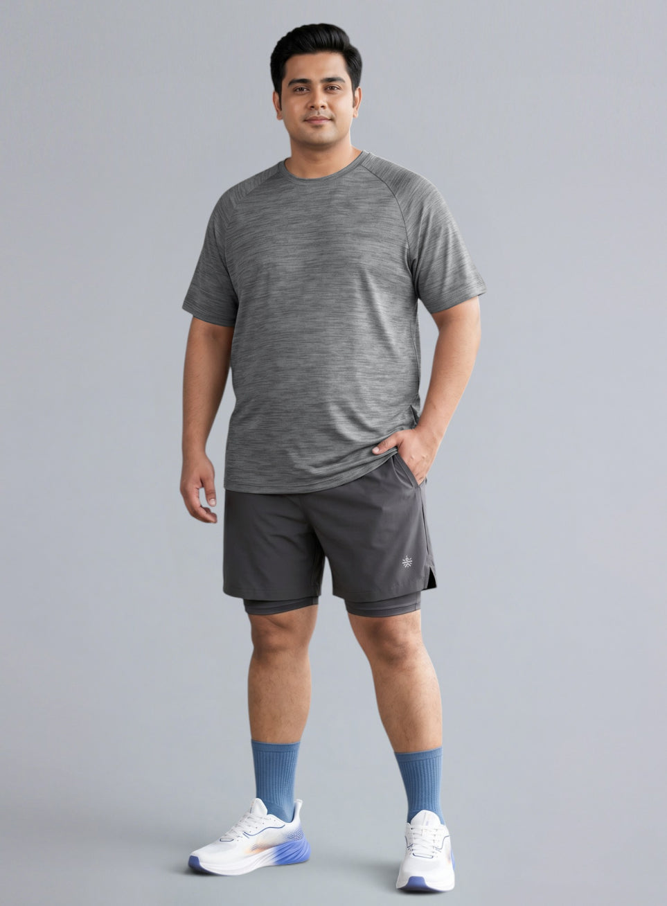 Men's Black Textured Performance T-shirt