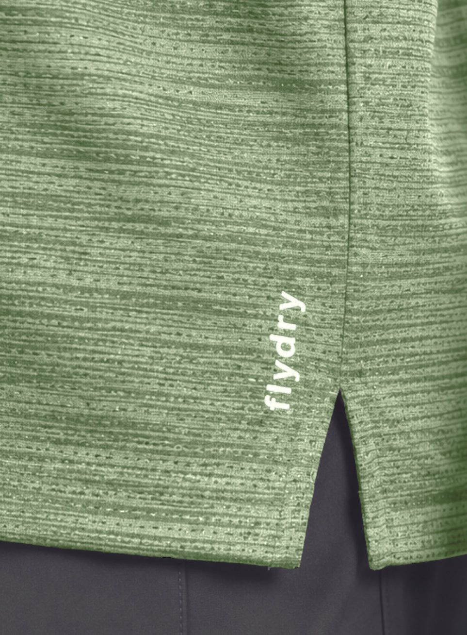 Men's Green Textured Performance Plus Size T-shirt