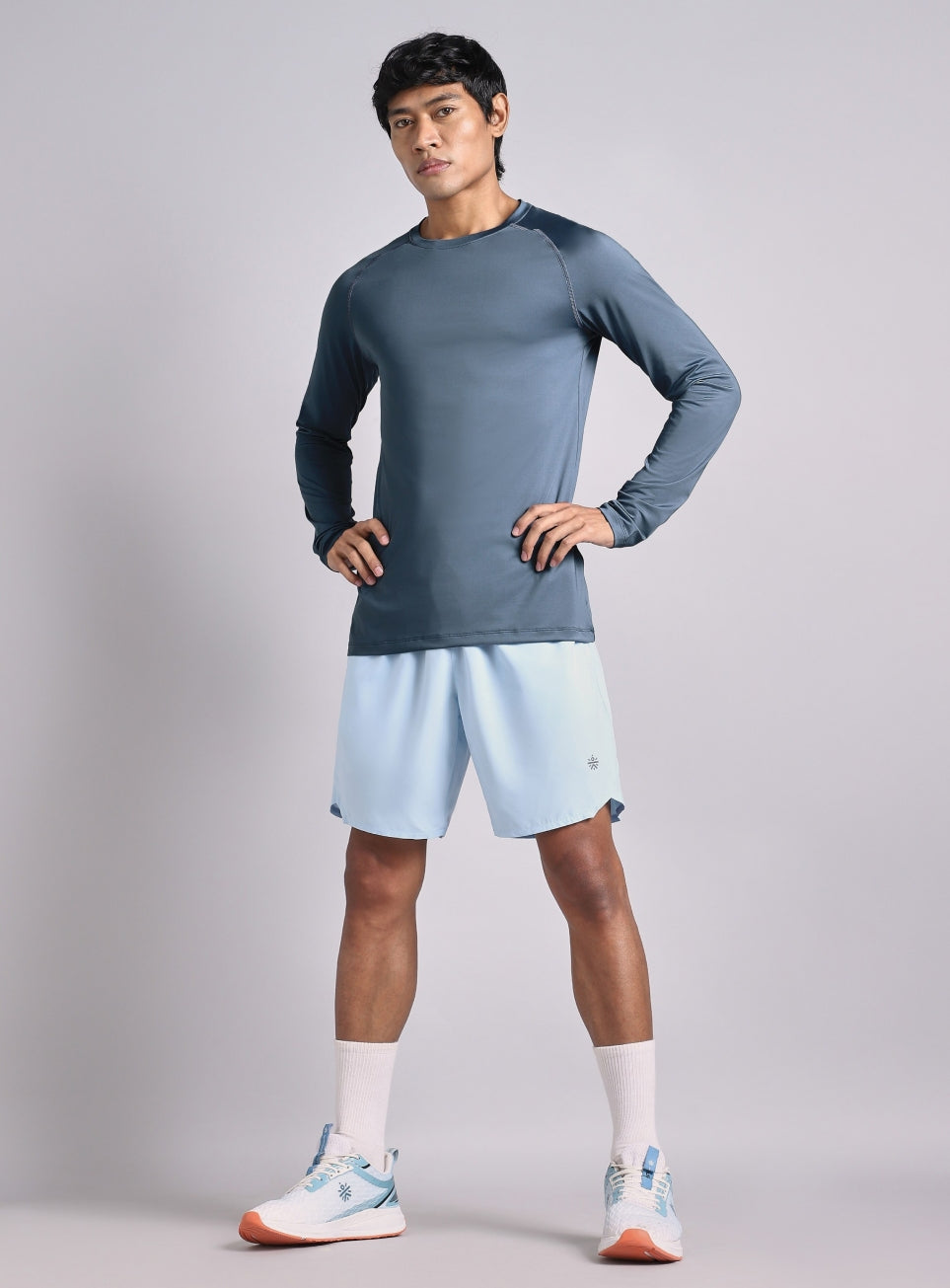 Men's Blue Base Layer Run Full Sleeve T-shirt