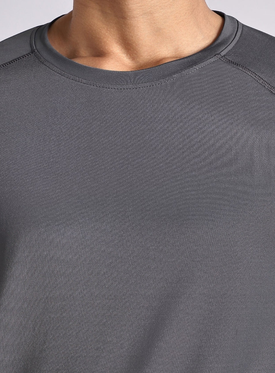 Men's Grey Base Layer Run Full Sleeve T-shirt