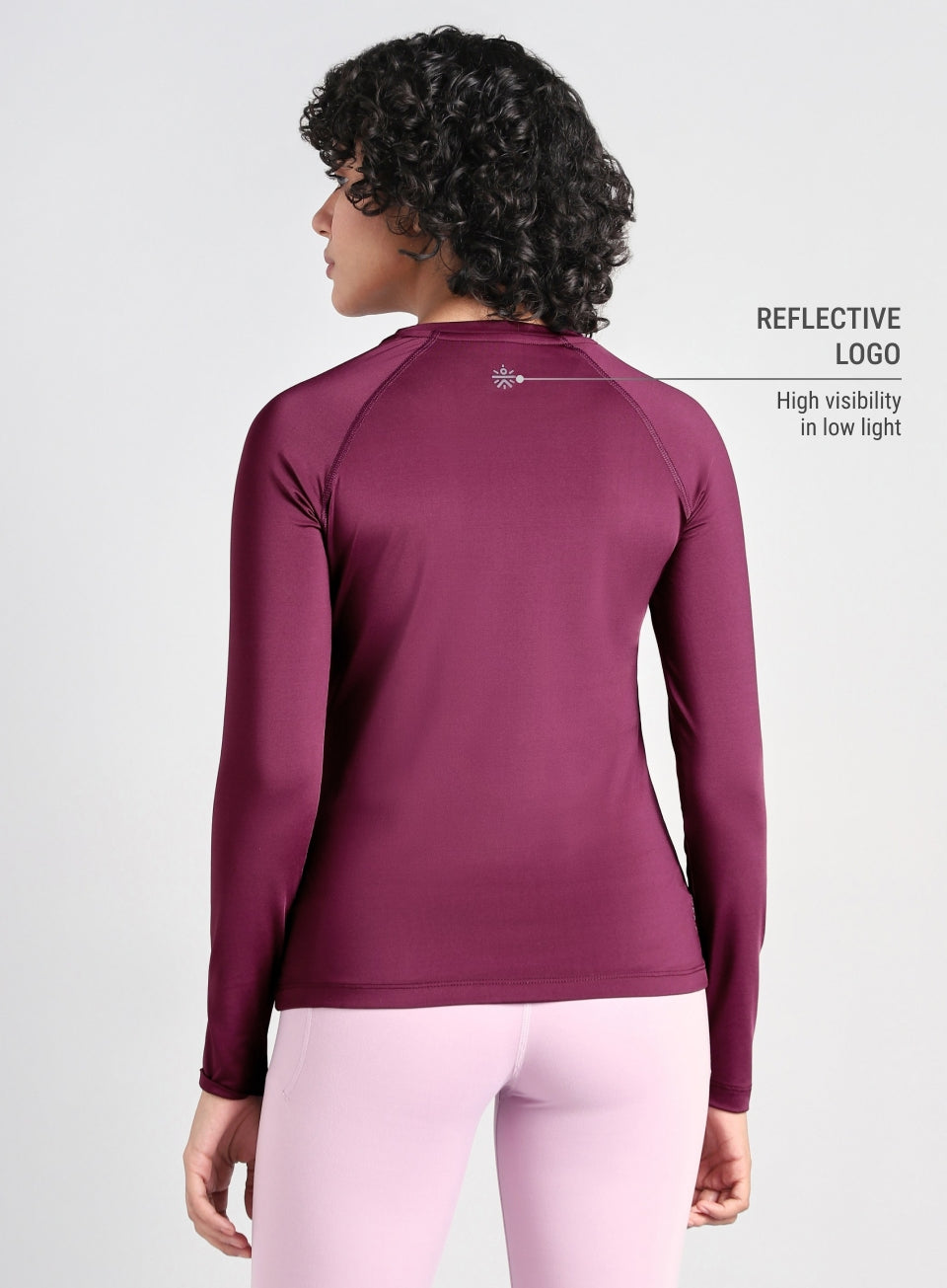 Women's Base Layer Wine Compression Running Top