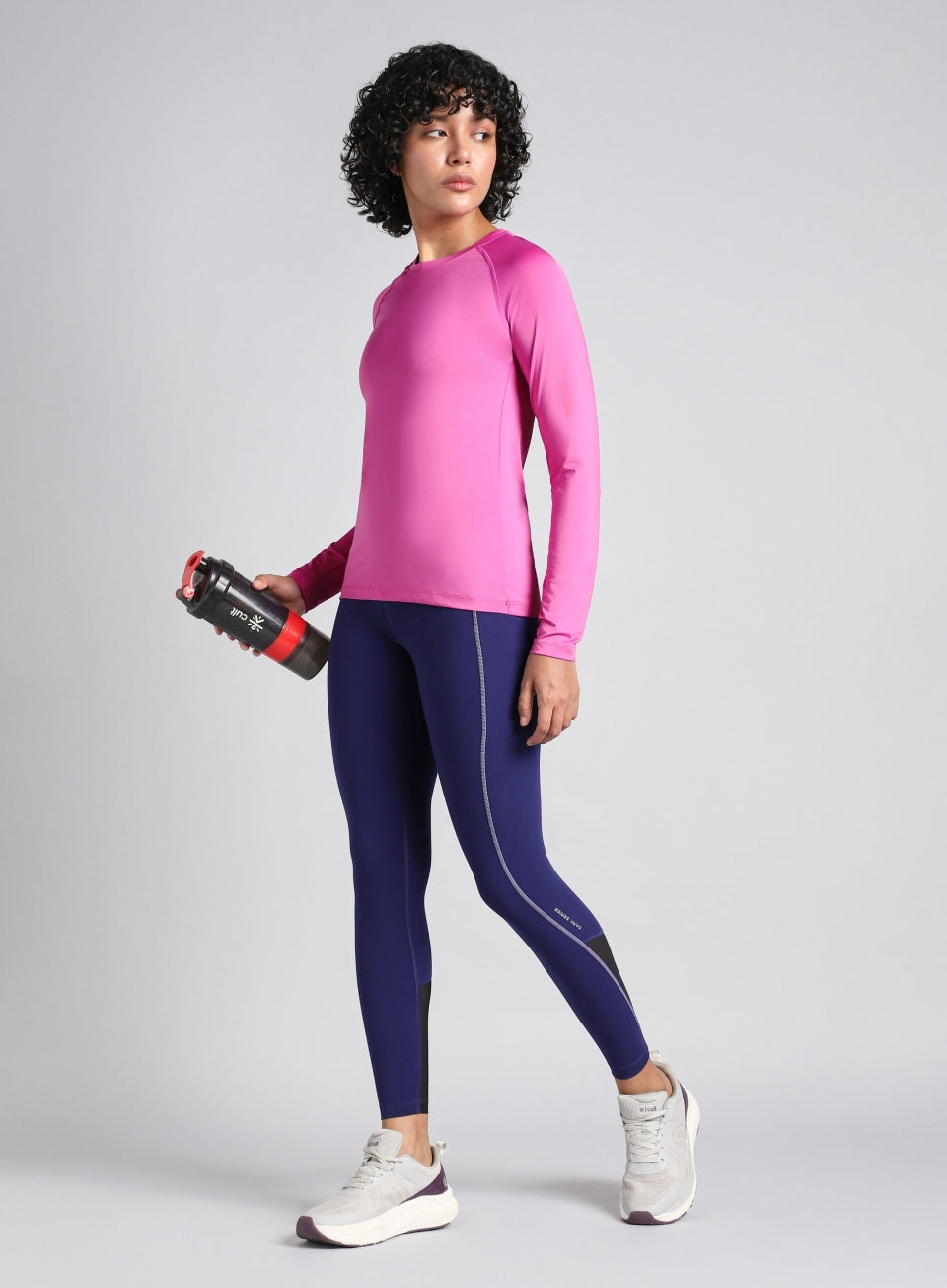 Women's Base Layer Pink Compression Running Top