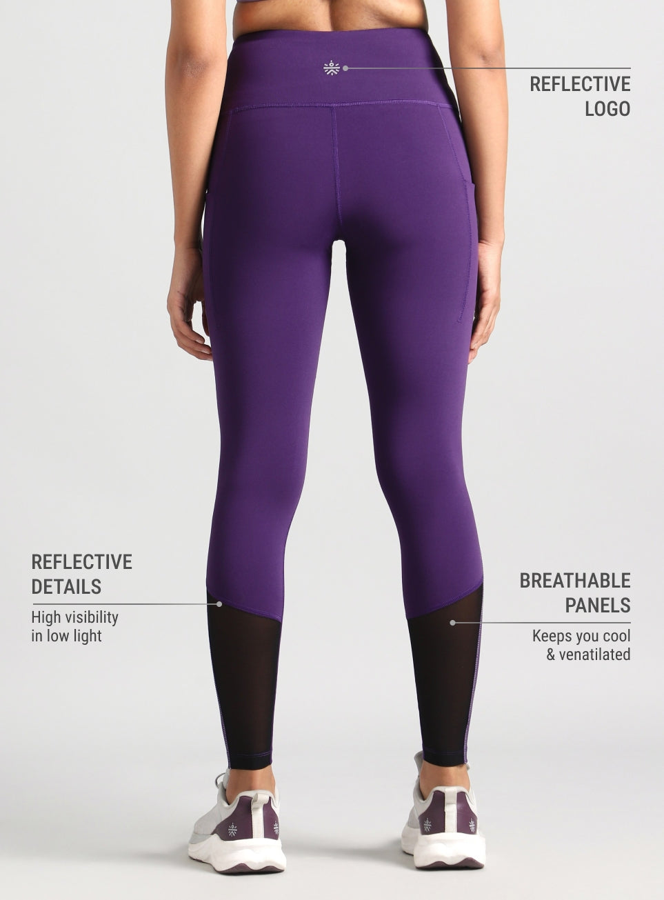 Women's Purple Hyper Vent Running COMFlex Tights