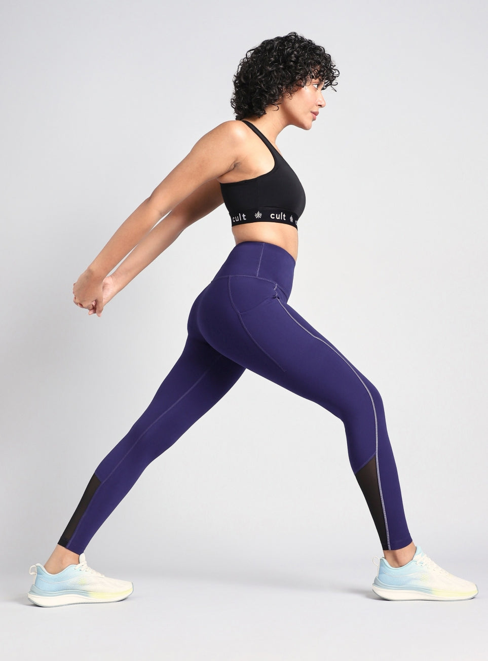 Women's Blue Hyper Vent Running COMFlex Tights