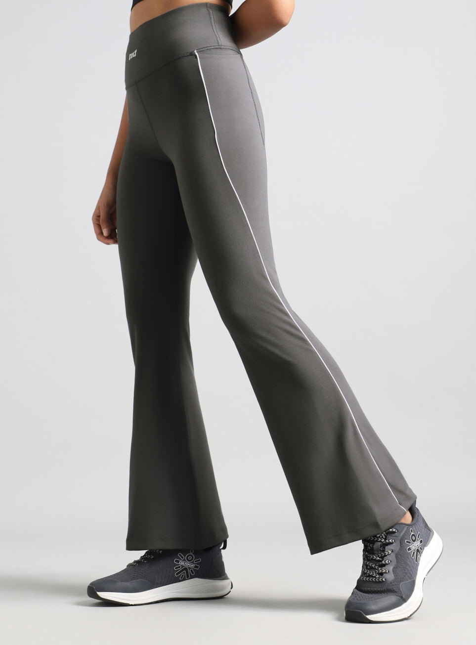Women's Grey Combat Training COMFlex Training Flarepants