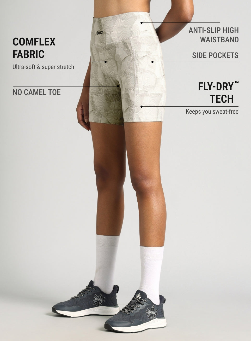 Women's White Combat training COMflex Training Cycling Shorts