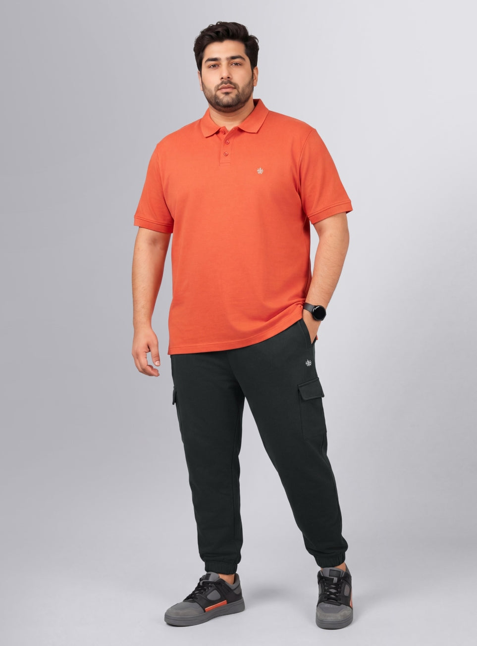 Men's Black Move All Day Plus Size Cargo Joggers