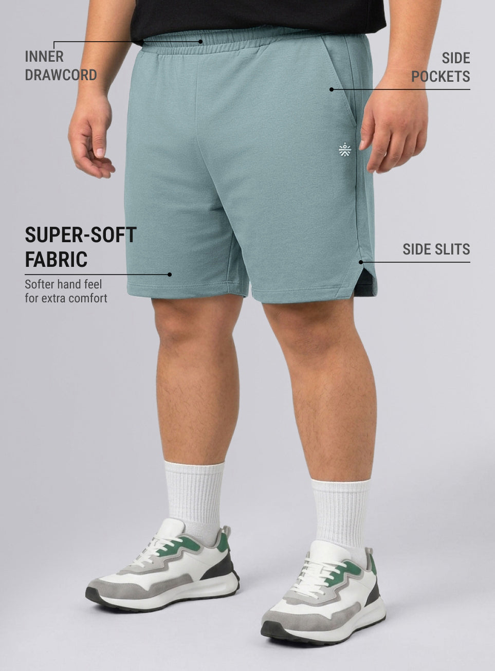 Men's Blue Move All Day Plus Size Shorts