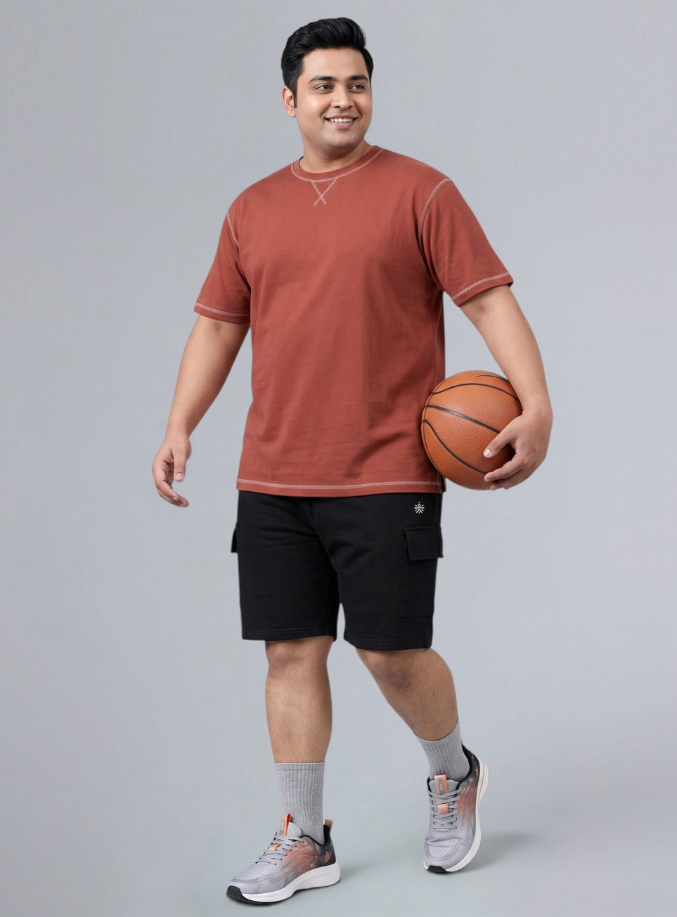 Men's Black Move all Day Plus Size Cargo Shorts