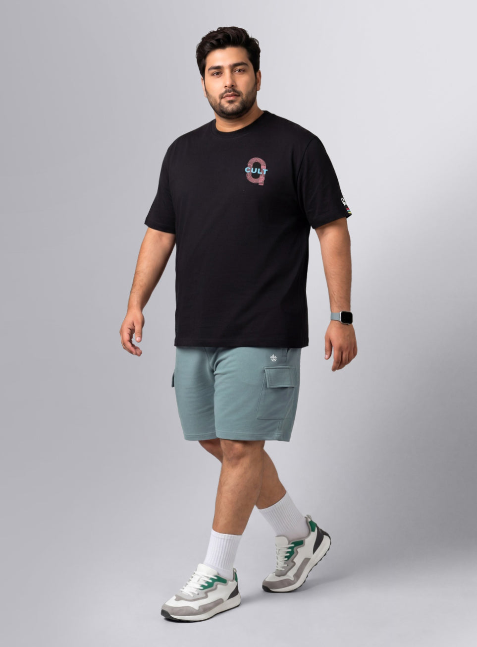 Men's Blue Move All Day Plus Size Cargo Shorts