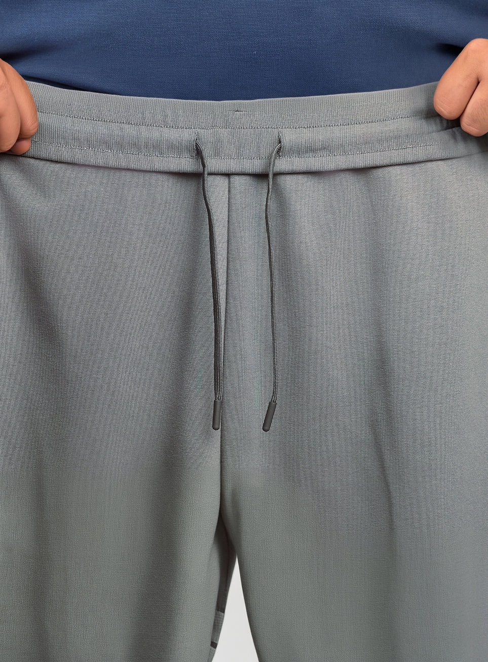Men's Grey Contrast Panel Plus Size Shorts