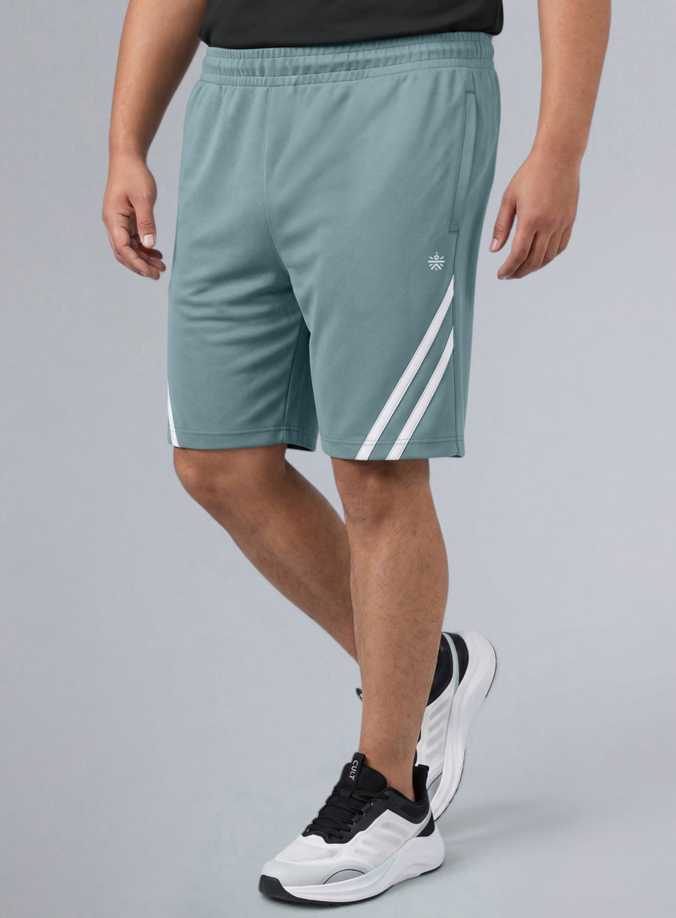 Men's Blue Contrast Panel Shorts