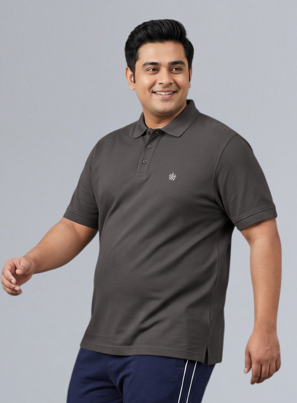 Men's Dark Grey All Day Play Polo T-shirt