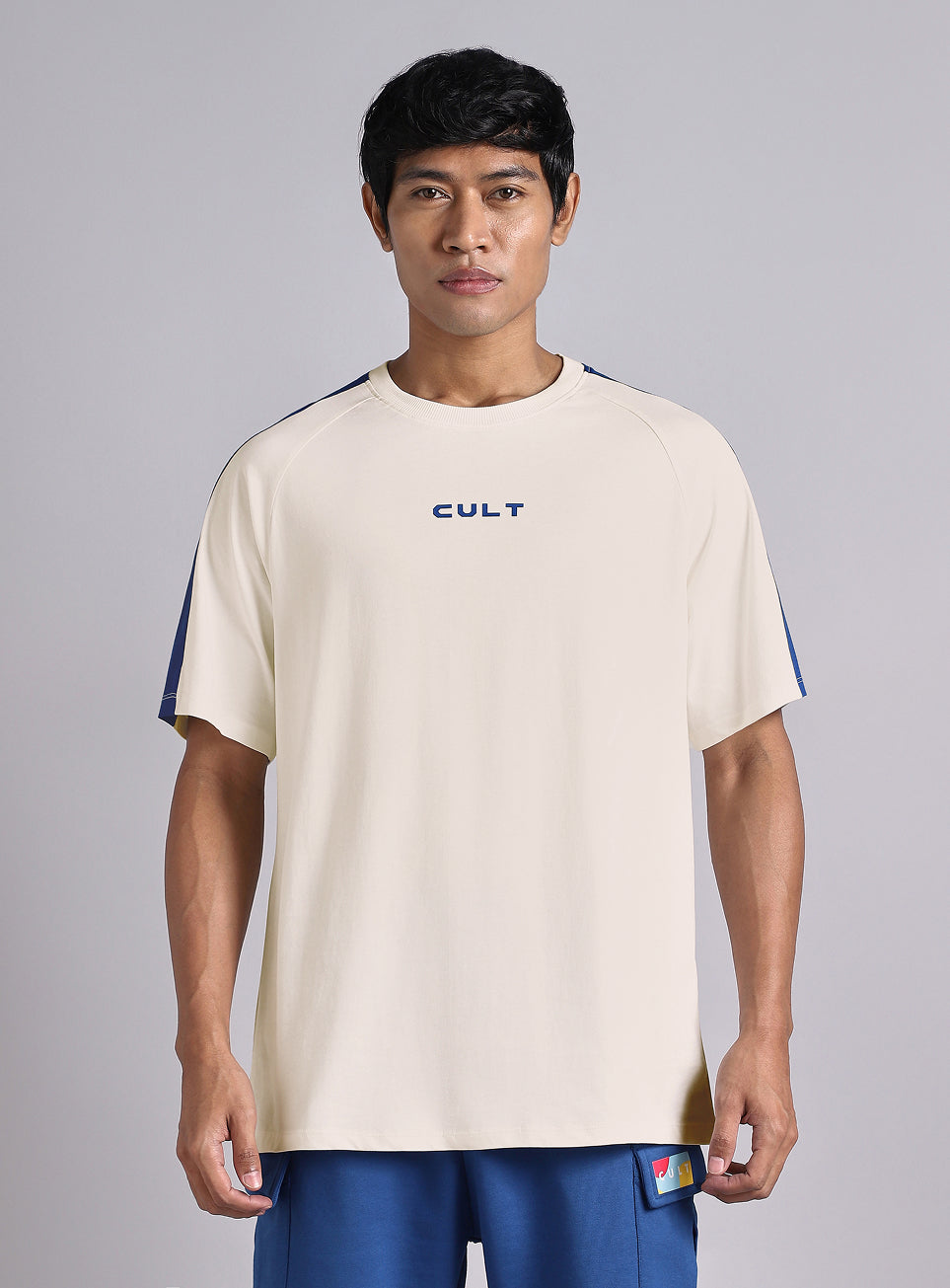 Men's Off white V-man Motion panel Oversized fit T-shirt