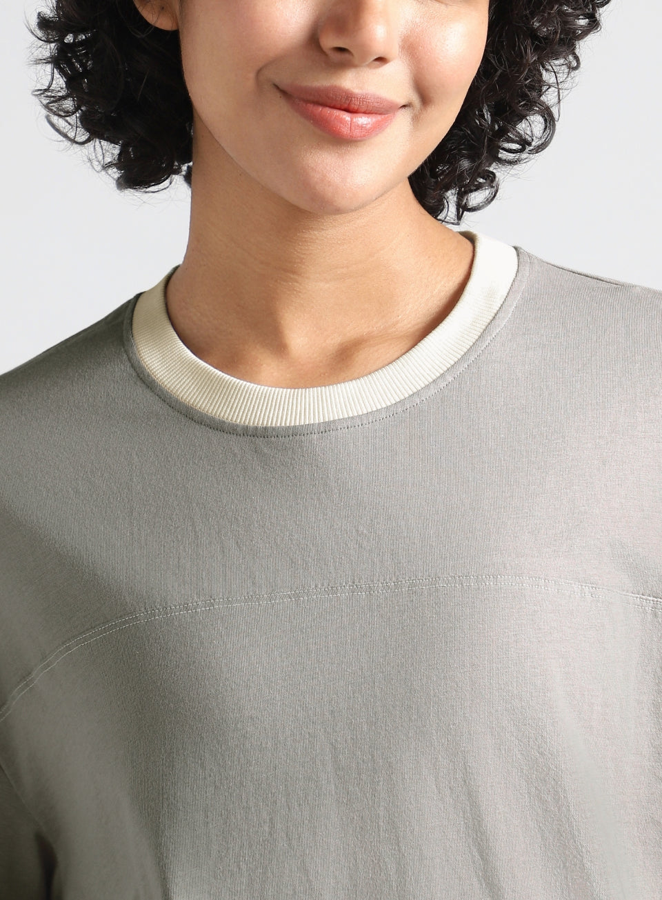 Women's Grey Transition Graphic Oversized T-shirt