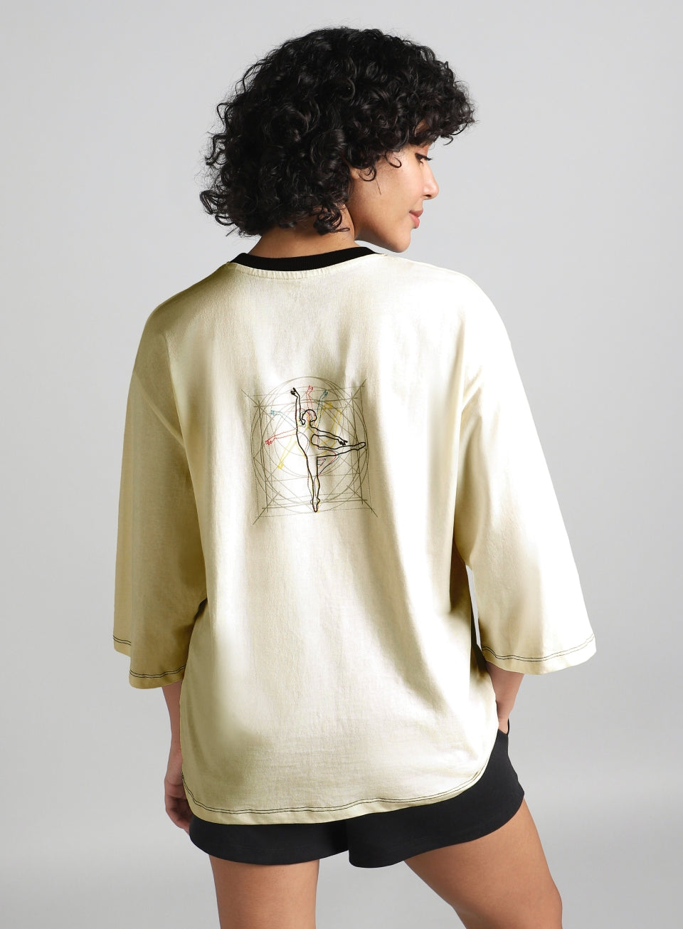 Women's Off-White Transition Graphic Oversized T-shirt