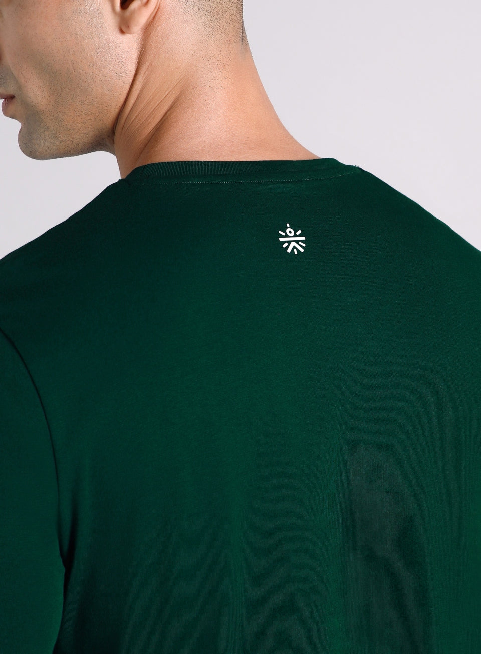 Men's Sea Green Courtside Print Full Sleeve T-shirt